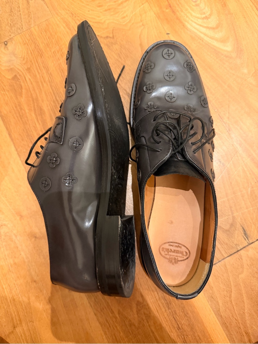 Church’s Classic Black Leather Oxford Lace-Up Shoes